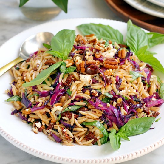 Orzo Pasta Salad with Basil