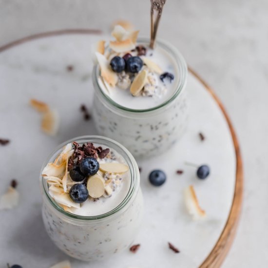 blueberry coconut overnight oats