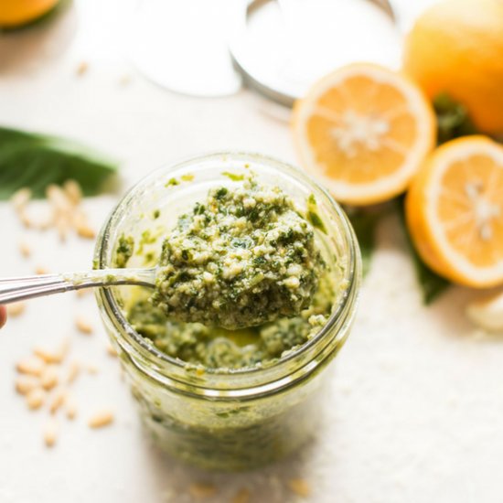 Meyer Lemon Basil Pesto