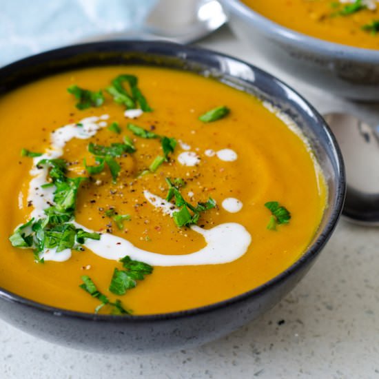 Spiced Sweet Potato and Pumpkin Sou