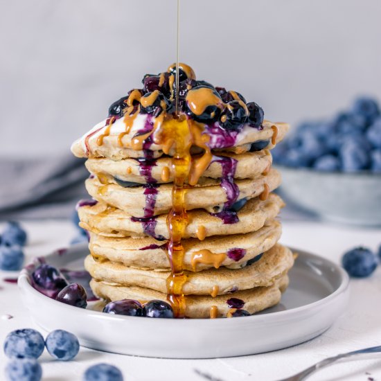 Blueberry banana pancakes