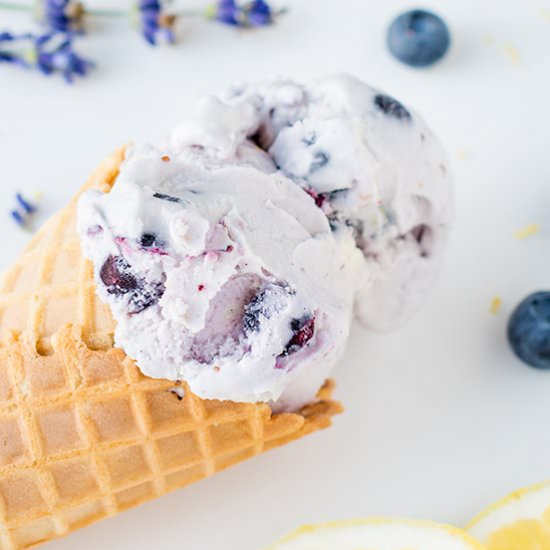 Lavender Blueberry Lemon Ice Cream