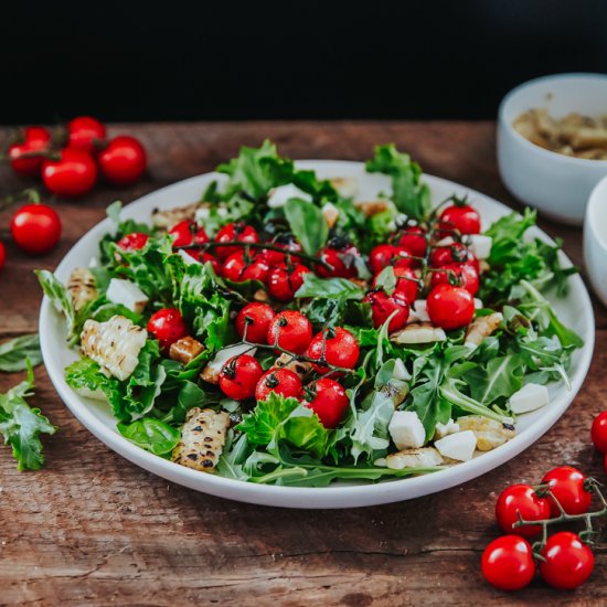 Charred Tomato Summer Caprese Salad