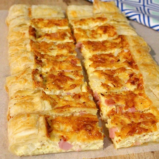 Ham and Cheese Puff Pastry Quiche