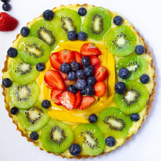 Summer Fruit Custard Tart