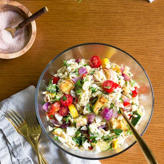 Orzo Pasta Salad with Feta