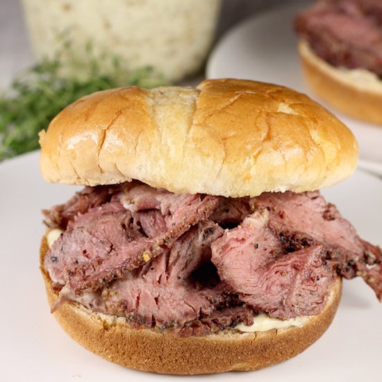 Smoked Roast Beef Sandwiches