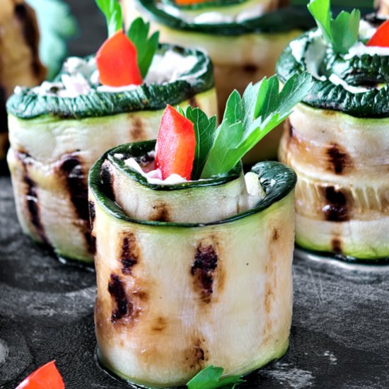 Grilled Zucchini Roll Ups