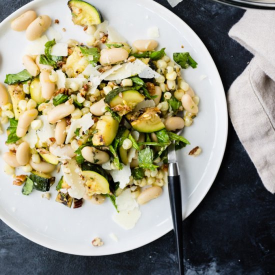 Zucchini, Corn & White Bean Salad