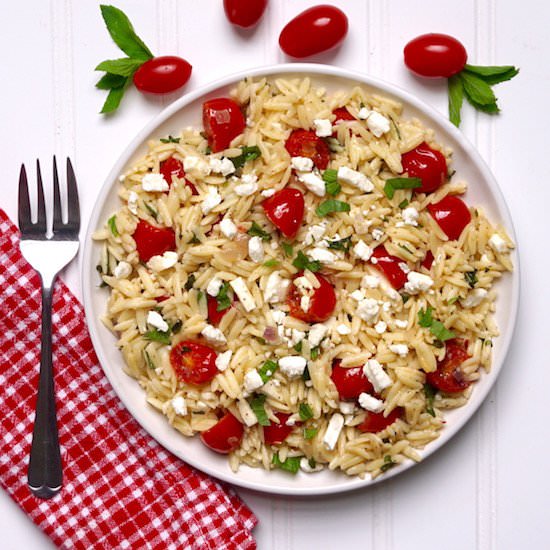 Orzo with Mint Tomato and Feta