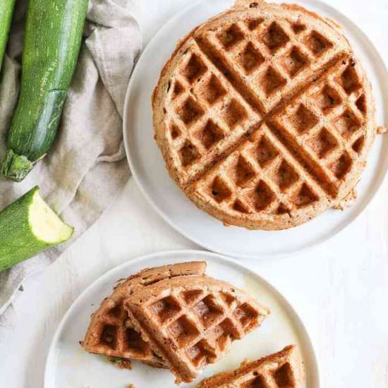 Whole Wheat Zucchini Bread Waffles