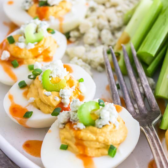 Buffalo Deviled Eggs