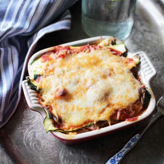 Zucchini Lasagna For One