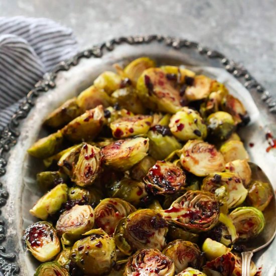 Pomegranate Glazed Brussels Sprouts