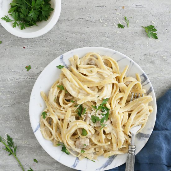 InstaPot Chicken Fettuccine Alfredo