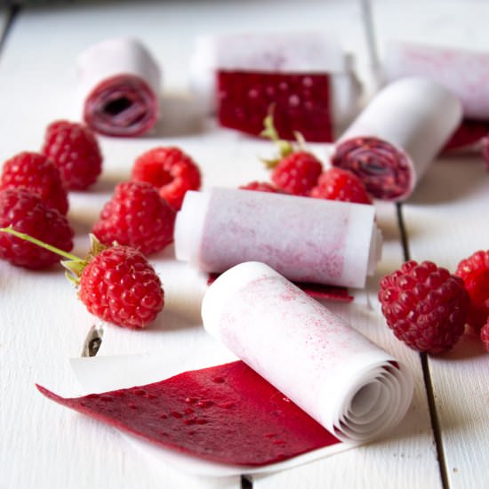 Raspberry Fruit Roll Ups