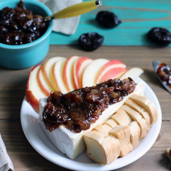 No-Bake Brie with Prune Jam