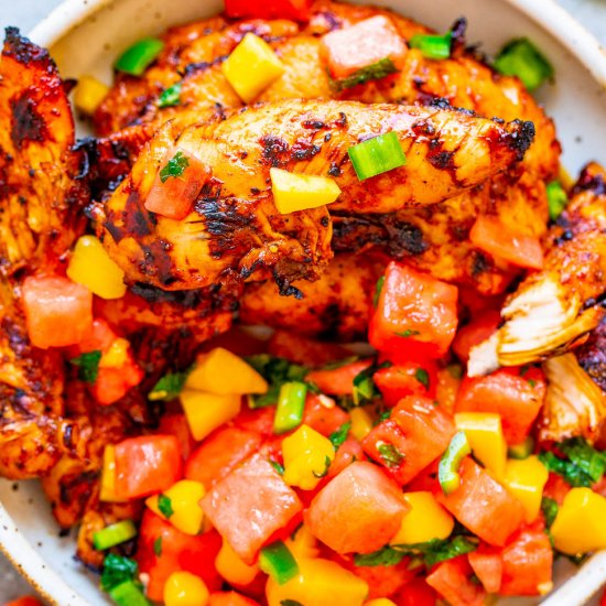 Chicken + Watermelon Mango Salsa