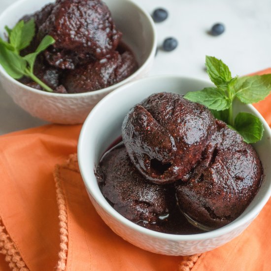 Michigan Blueberry Fennel Sorbet