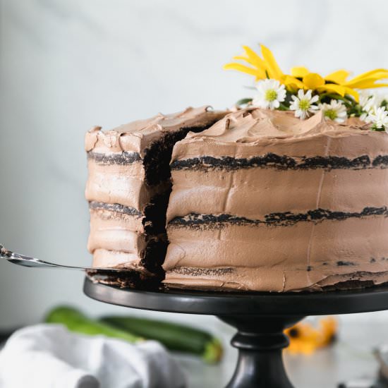 Dark Chocolate Zucchini Cake