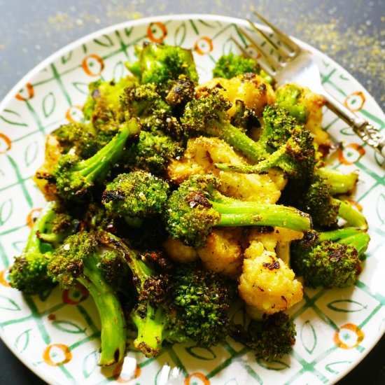 Garlic Vinegar Broccoli Cauliflower