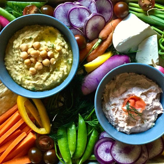 Veggie Platter with Two Dips