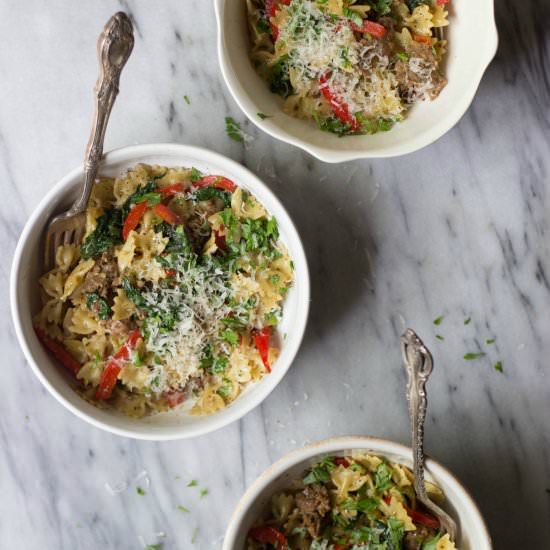 Italian Sausage & Veggie Pasta