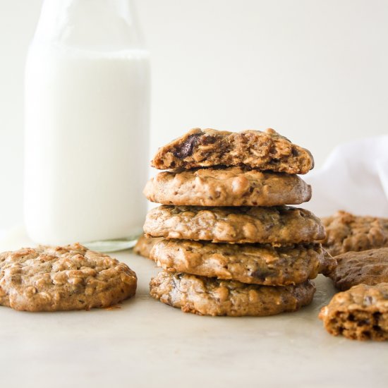 Flourless Peanut Butter Oat Cookies