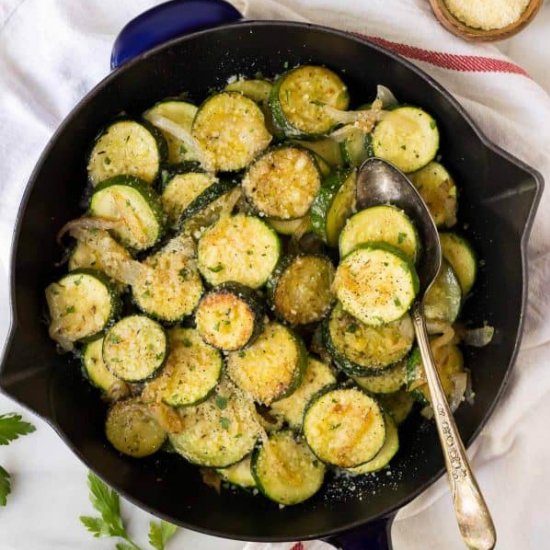 Sauteed Zucchini with Parmesan