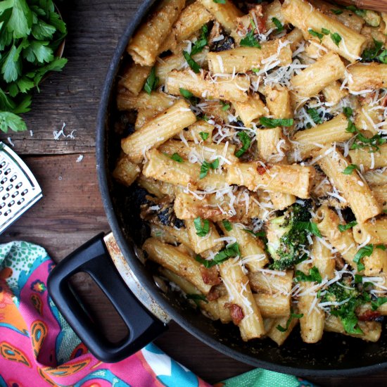 Bacon, Mushroom & Broccoli Pasta