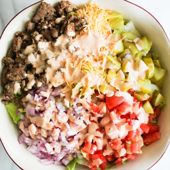 Chopped Turkey Burger Salad