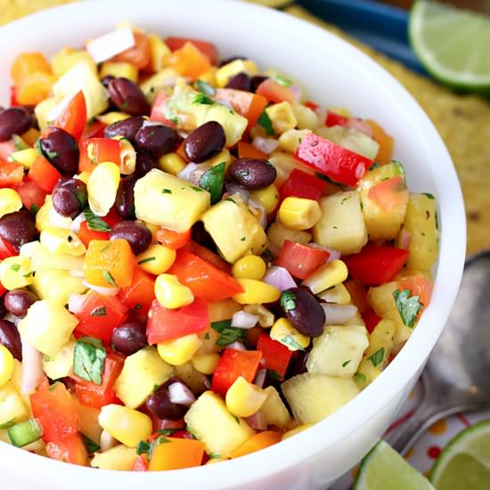 Rainbow Pineapple Salsa