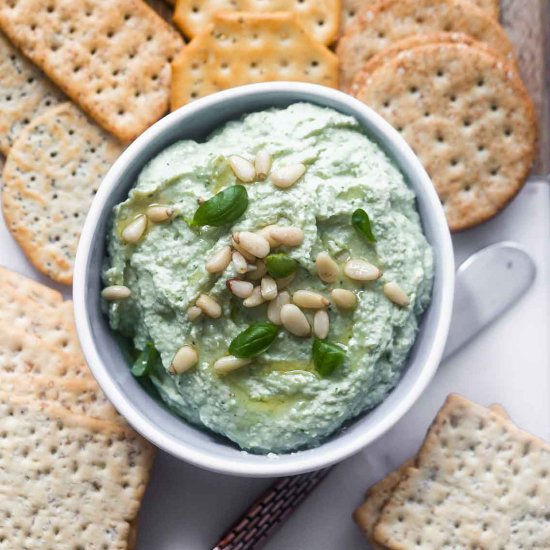 Pesto White Bean Hummus