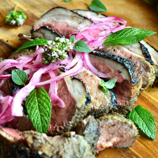 Grilled Lamb with Mint Marinade