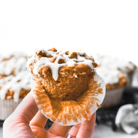 Vegan ginger mango muffins