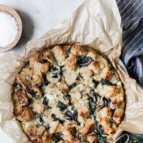 Spinach Mushroom Strata