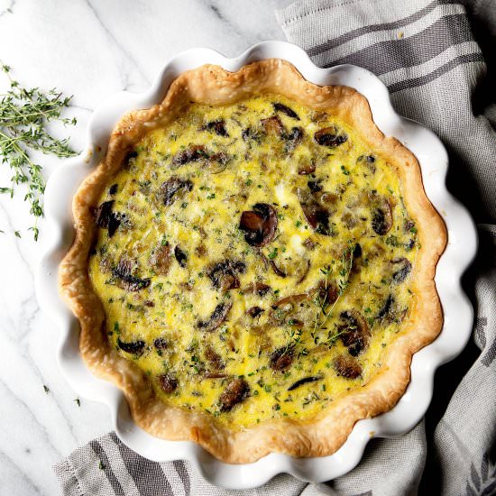 Quiche with Mushrooms and Fontina