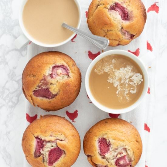 Strawberry Rosemary Muffins