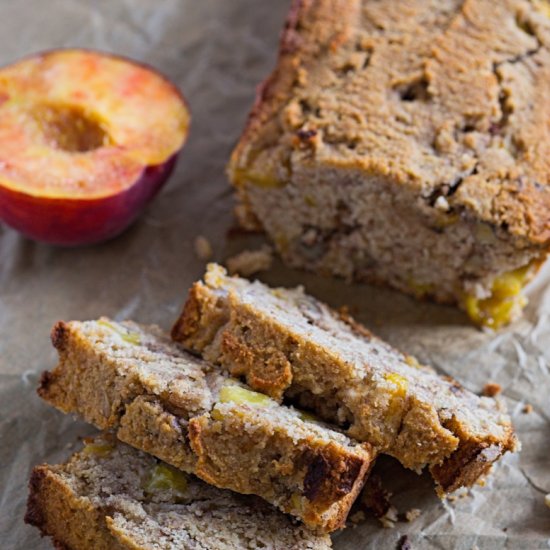 Healthy Peach Bread with Walnuts