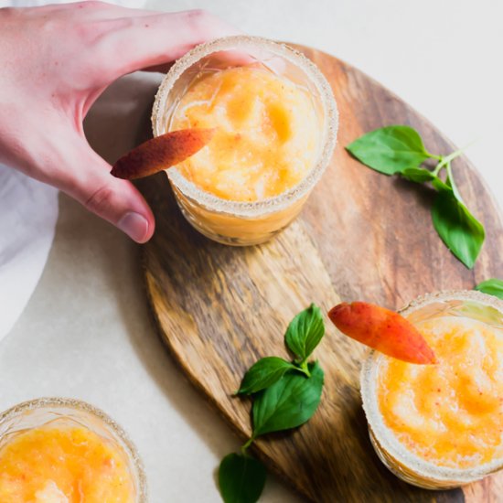 Strawberry Peach Wine Slushies