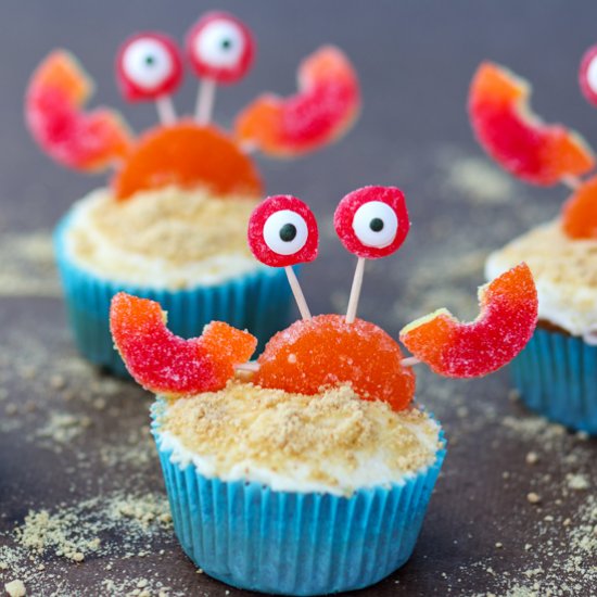 Beach Crab Cupcakes