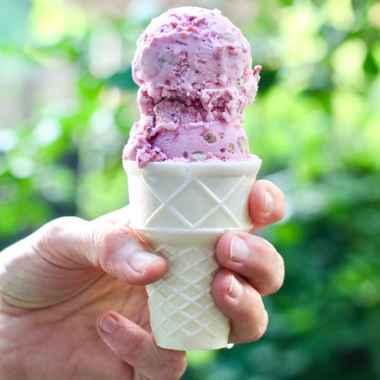 Blackberry Butter Pecan Ice Creamm