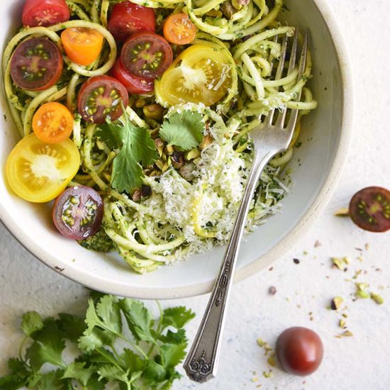 Yellow Squash Noodle Bowl