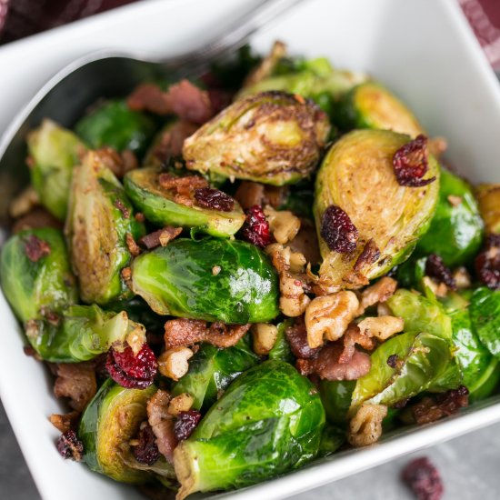 Pan Fried Brussels Sprouts