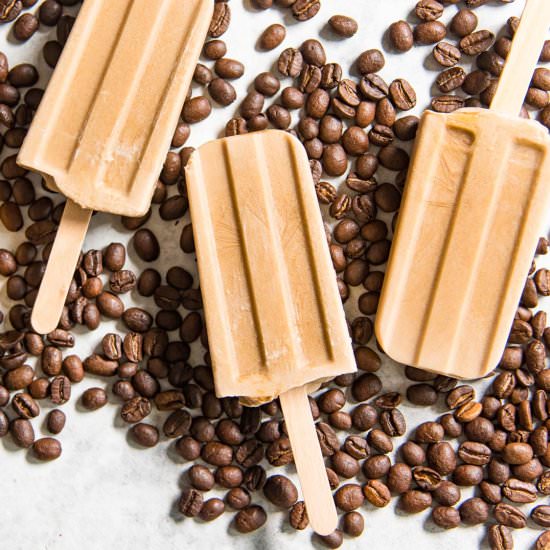 Iced Coffee Coconut Popsicles