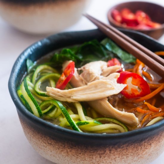 Asian Chicken & Veggie Noodle Soup