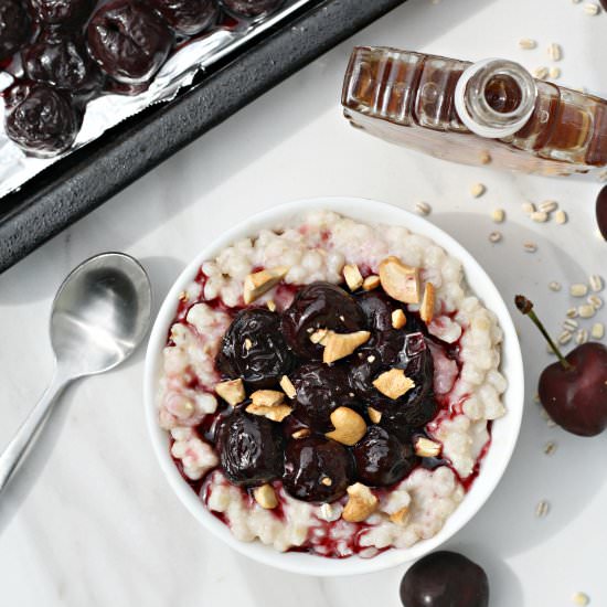 Maple Roasted Cherry Barley Bowl