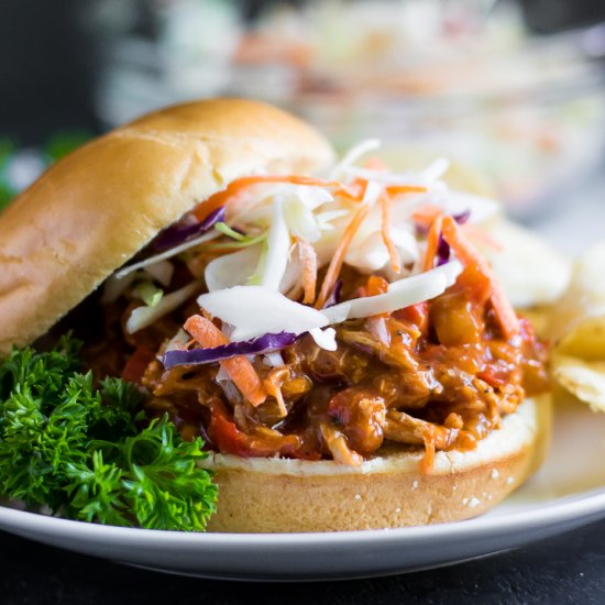 Slow Cooker Shredded BBQ Chicken