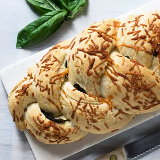 Braided Basil Parmesan Loaf