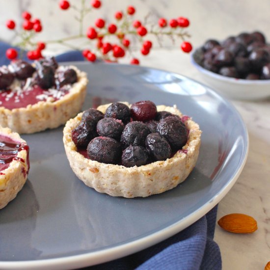 No Bake Mini Blueberry Tarts